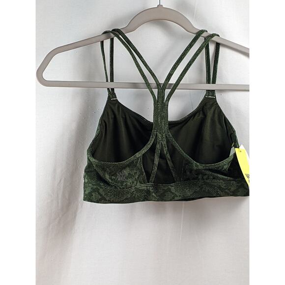 Snake‎ Print Sports Bra Light Support All in Motion Olive Green S Strappy Active - Picture 2 of 8
